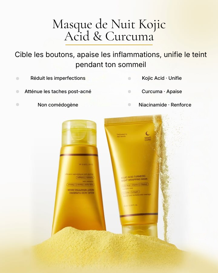 PurEva – Masque de Nuit Curcuma & Acide Kojique